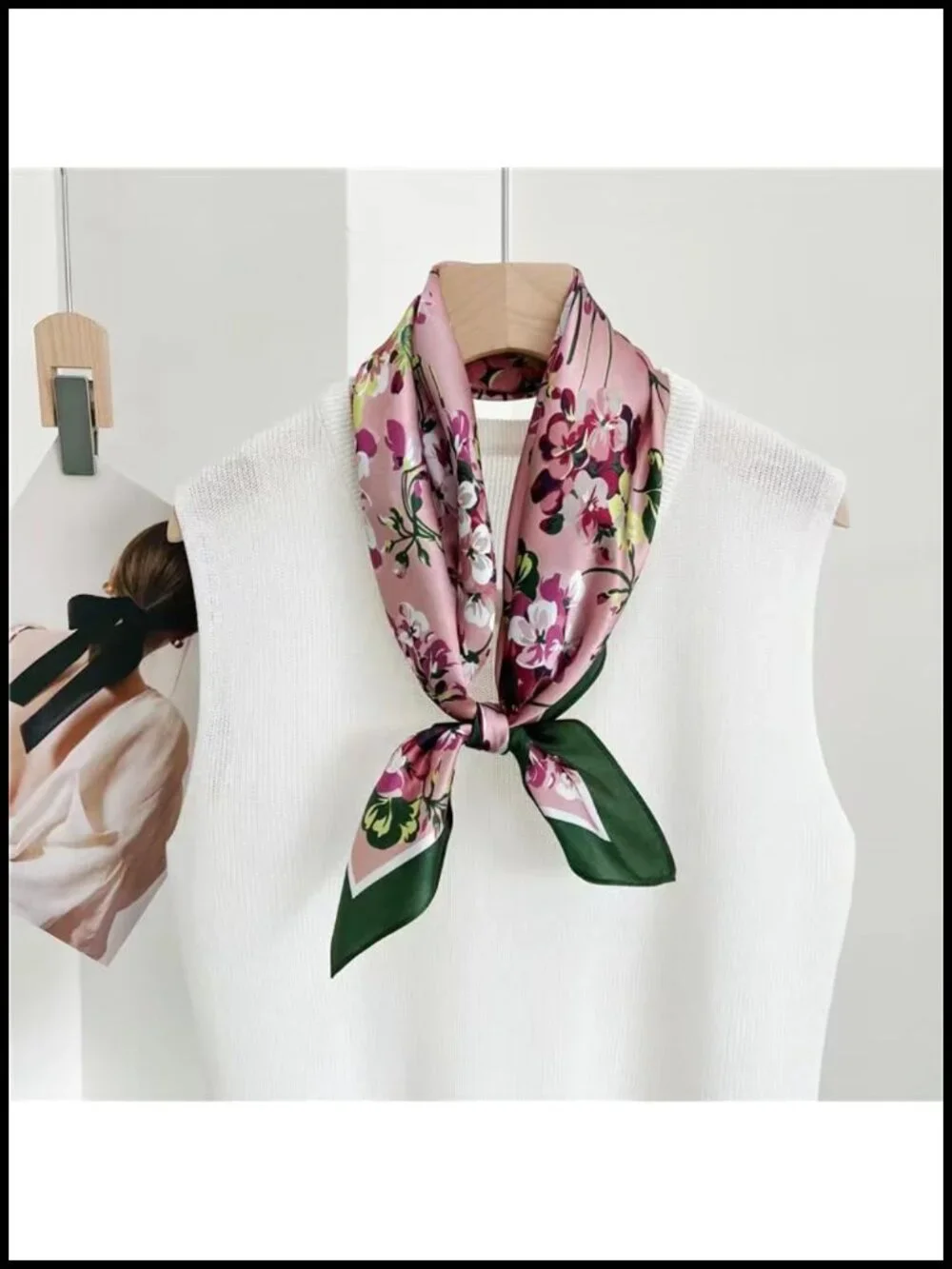 100% Mulberry Silk Square Scarf for Hair, Neck, Head - Fashion Neckerchief